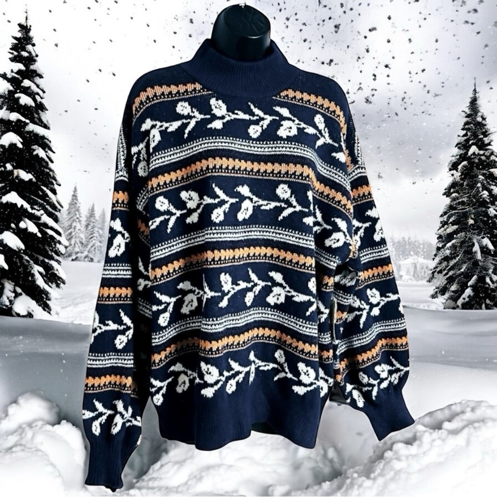 St John’s Bay Back‎ Decorative Buttons Mock Neck Long Sleeves Pullover Sweater - Picture 15 of 15